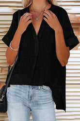 Casual Simplicity Striped Solid Patchwork V Neck Blouses(8 Colors)